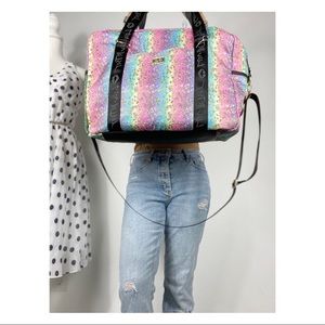 BETSEY JOHNSON | rainbow weekender bag NEW